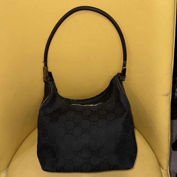 Gucci Black Shoulder Bag with Crescent Shape - Picture 1 of 14